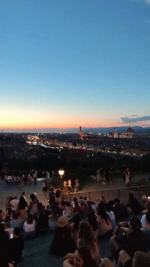 Florence at sunset from Piazzale Michelangelo.