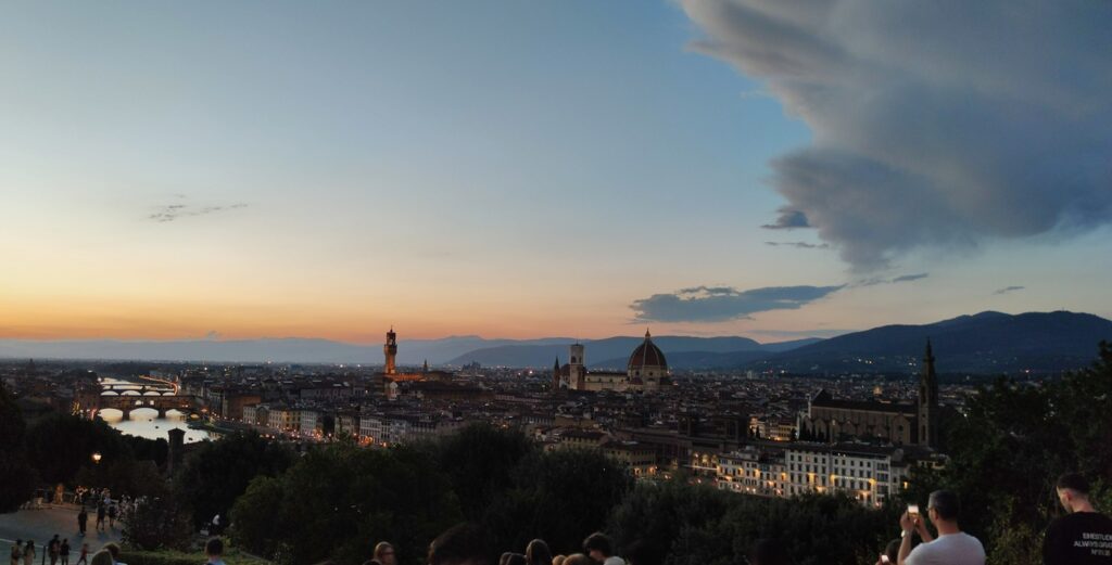 Florence at sunset from Piazzale Michelangelo.