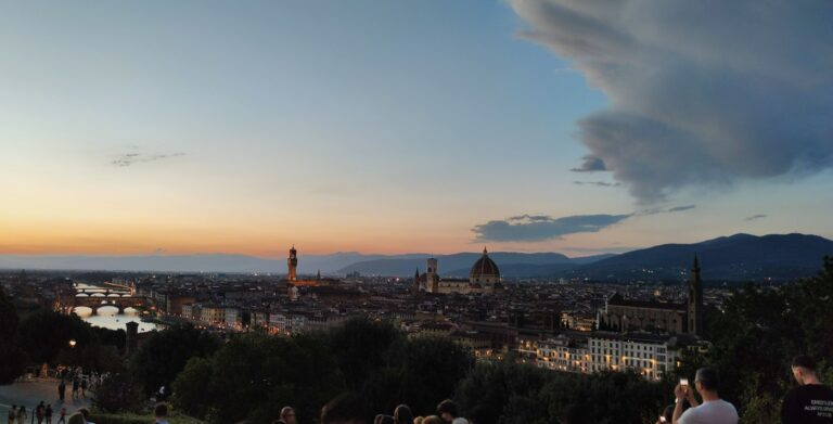 Florence at sunset from Piazzale Michelangelo.